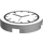 LEGO blanc Tuile 2 x 2 Rond avec Clock Affronter (Porte-goujon inférieur) (14769 / 80269)