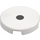 LEGO White Tile 2 x 2 Round with Eye with Center Black Pupil with Bottom Stud Holder (14769)