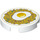 LEGO White Tile 2 x 2 Round with Noodles and Egg with Bottom Stud Holder (14769 / 79575)