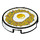 LEGO Weiß Fliese 2 x 2 Runden mit Noodles und Ei mit unterem Bolzenhalter (14769 / 79575)