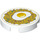 LEGO Weiß Fliese 2 x 2 Runden mit Noodles und Ei mit unterem Bolzenhalter (14769 / 79575)