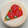LEGO White Tile 2 x 2 Round with Pizza Slice Sticker with &quot;X&quot; Bottom (4150)