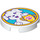 LEGO White Tile 2 x 2 Round with Puppy and Trophy with Bottom Stud Holder (14769 / 29449)