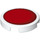 LEGO White Tile 2 x 2 Round with Red Circle with Bottom Stud Holder (14769 / 25437)