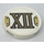LEGO White Tile 2 x 2 Round with Roman Number &#039;XII&#039; Sticker with Bottom Stud Holder (14769)