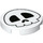 LEGO White Tile 2 x 2 Round with Skull with Bottom Stud Holder (69890 / 102203)