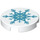 LEGO Wit Tegel 2 x 2 Rond met Snow Flake met noppenhouder aan de onderzijde (14769 / 29233)