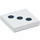 LEGO White Tile 2 x 2 with 3 Black Dots (Dice) with Groove (3068)