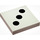 LEGO White Tile 2 x 2 with 3 Black Dots (Dice) with Groove (3068)