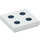 LEGO White Tile 2 x 2 with 4 Black Dots (Dice) with Groove (3068 / 84575)