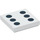 LEGO Blanco Plana 2 x 2 con 6 Negro Dots (Dice) con ranura (3068 / 87099)