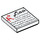 LEGO blanc Tuile 2 x 2 avec &#039;une+’, ‘Lisa’ et Text Lines avec rainure (3068 / 16789)