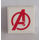 LEGO Weiß Fliese 2 x 2 mit Avengers Logo Aufkleber mit Nut (3068)