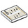 LEGO Bianco Piastrella 2 x 2 con Nero Musica Notes e Gold Lines con scanalatura (3068 / 66586)