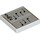 LEGO Bianco Piastrella 2 x 2 con Nero Musica Notes e Gold Lines con scanalatura (3068 / 66586)