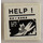 LEGO White Tile 2 x 2 with Caption of Cat on Tree Branch and &#039;HELP !&#039; Sticker with Groove (3068)