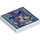 LEGO Weiß Fliese 2 x 2 mit Katze mit Party Hut mit Nut (3068 / 36175)