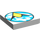 LEGO blanc Tuile 2 x 2 avec Explorien logo avec rainure (3068)