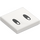 LEGO White Tile 2 x 2 with Eyes with Groove (3068 / 101868)