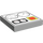 LEGO Weiß Fliese 2 x 2 mit Gauges und rot Button mit Nut (3068 / 82333)
