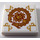 LEGO White Tile 2 x 2 with Gold and Dark Red Decoration Sticker with Groove (3068)