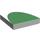 LEGO blanc Tuile 2 x 2 avec Demi Green Oval avec rainure (3068)