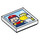 LEGO blanc Tuile 2 x 2 avec Mario et Jaune Yoshi avec rainure (3068 / 103769)