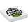 LEGO blanc Tuile 2 x 2 avec Play Makers logo avec rainure (3068 / 69937)