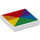 LEGO blanc Tuile 2 x 2 avec Rainbow Colored Triangles avec rainure (3068 / 20827)