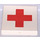 LEGO White Tile 2 x 2 with Red Cross with Groove (3068)