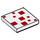 LEGO Weiß Fliese 2 x 2 mit rot Squares mit Nut (26827 / 67533)