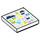 LEGO blanc Tuile 2 x 2 avec Ski Map, Mountains, Flags avec rainure (3068 / 33800)