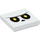 LEGO Weiß Fliese 2 x 2 mit Gelb Augen Angry Gesicht mit Nut (3068 / 76900)