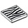 LEGO White Tile 2 x 2 with Zebra Stripes with Groove (3068 / 29202)