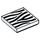 LEGO Weiß Fliese 2 x 2 mit Zebra Streifen mit Nut (3068 / 29202)