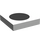 LEGO Weiß Fliese 2 x 2 ohne Kante  mit Schwarz Kreis ohne Kante