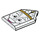 LEGO blanc Tuile 2 x 3 Pentagonal avec Wardrobe Affronter avec Gold (22385 / 66398)