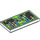 LEGO Blanco Plana 2 x 4 con Computer Game en Verde brillante Screen (87079)