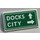 LEGO Wit Tegel 2 x 4 met Docks en City Directions Sticker (87079)