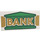 LEGO Vit Bricka 2 x 4 med Gold och Grön Bank Sign (66544 / 87079)