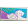 LEGO White Tile 2 x 4 with Hedgehog and Dog Sticker (87079)