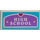 LEGO White Tile 2 x 4 with High School Sign and Heart Sticker (87079)