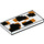 LEGO Wit Tegel 2 x 4 met Oranje en Zwart squares (87079 / 100454)