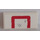 LEGO White Tile 2 x 4 with Red Line Sticker (87079)