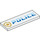 LEGO White Tile 2 x 6 with Gold Badge and &#039;POLICE&#039; (69729 / 101358)