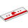 LEGO blanc Tuile 2 x 6 avec rouge Dots et Pomme avec Bite (69729 / 106572)