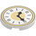 LEGO Bianco Piastrella 3 x 3 Rotondo con Clock Viso e Beige Border (67095)