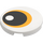 LEGO White Tile 3 x 3 Round with Eye with Yellow (80807 / 113419)