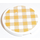 LEGO blanc Tuile 3 x 3 Rond avec Orange checkered Chiffon Autocollant (67095)