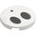 LEGO White Tile 3 x 3 Round with Shy Guy Face with Eyes (67095 / 68942)